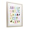 Stupell Industries Alphabet Shapes with Animals Framed Print Under Glass, design by Carla Daly